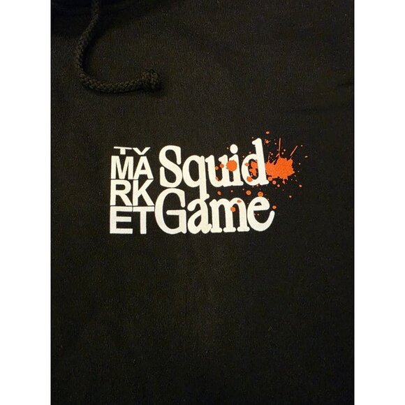 Squid Game Zip-up Hoodie Mens Size M Black Market Netflix Pacsun Heavyweight NWT - Picture 3 of 9